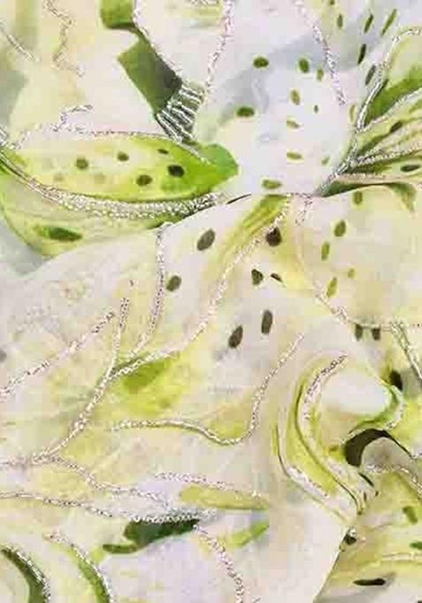 Light Green Organza Embroidered Lehenga Set