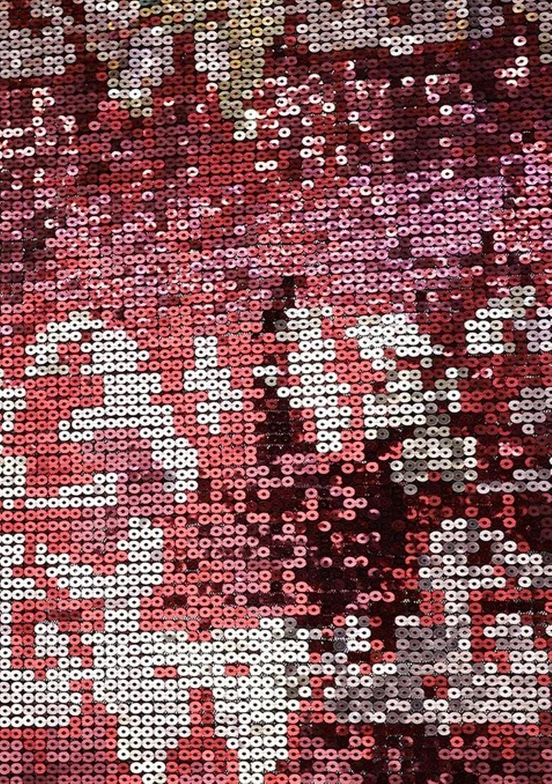 Red Sequin Blouse Net Lehenga Set