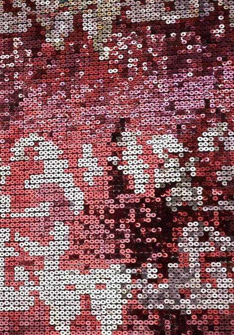 Red Sequin Blouse Net Lehenga Set