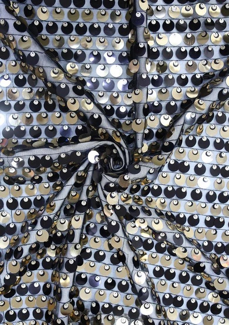 Black Sequin Blouse Net Lehenga Set