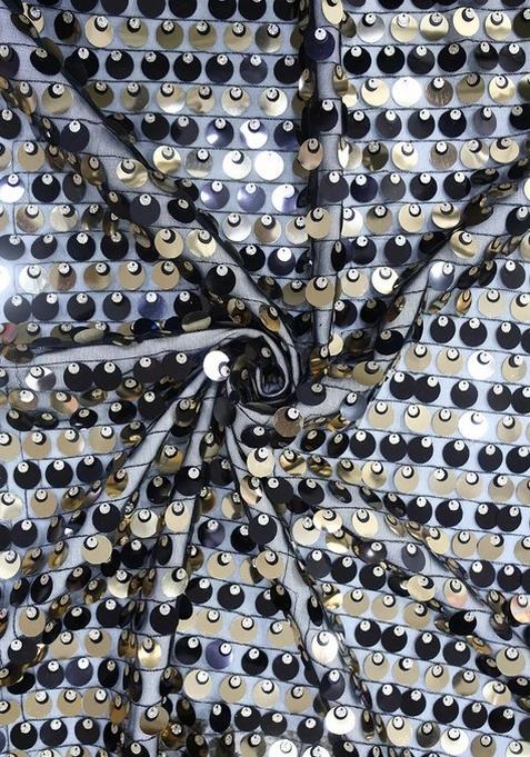 Black Sequin Blouse Net Lehenga Set