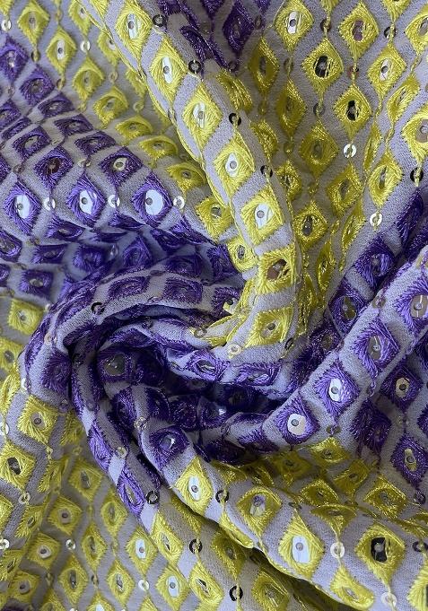 Light Green Embellished Blouse Georgette Lehenga Set