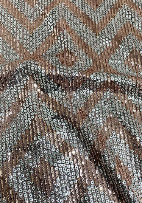 Brown Embellished Blouse Georgette Lehenga Set