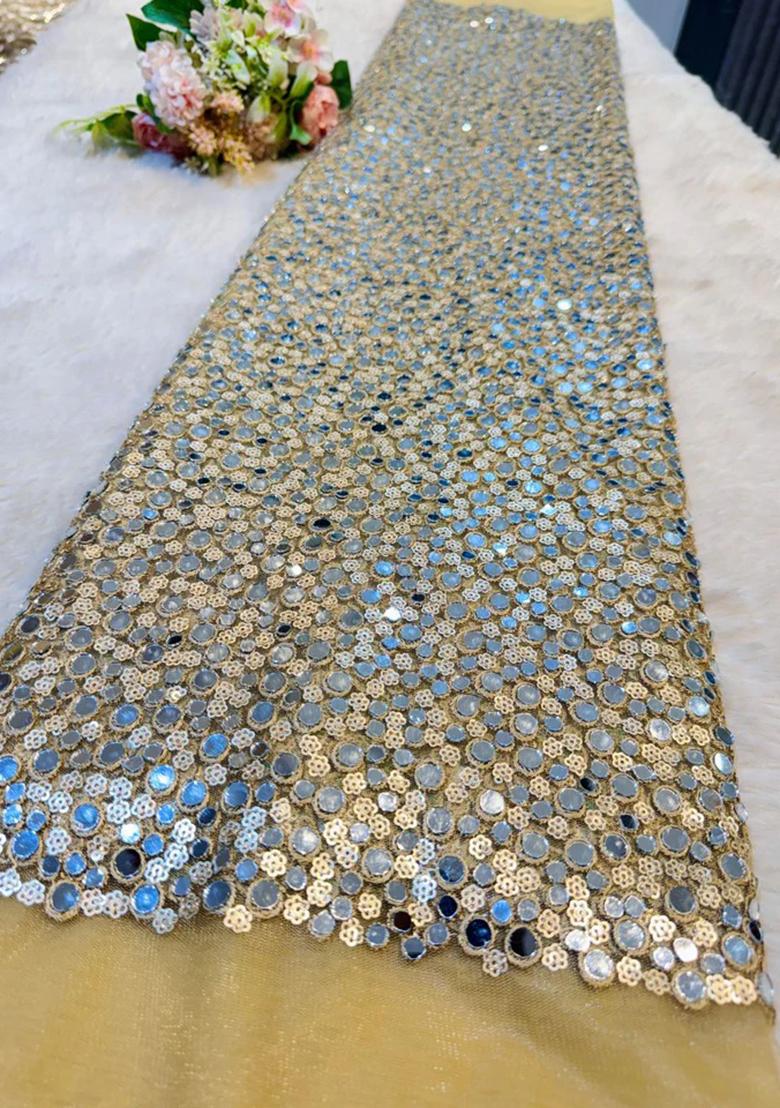 Hot Pink Sequin Embellished Blouse Georgette Lehenga Set