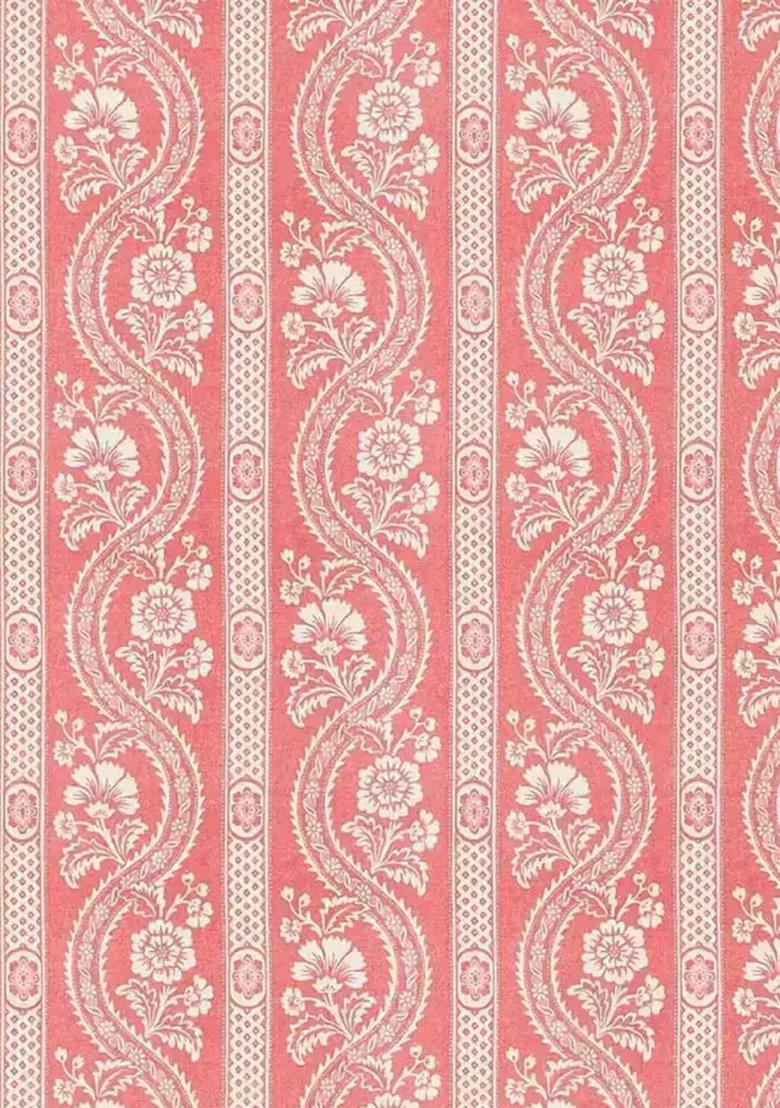 Peach Satin Floral Printed Fusion Set - Indya