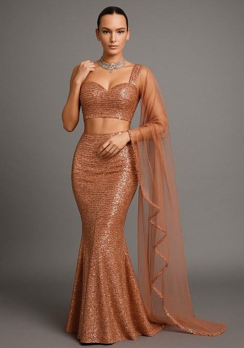 Pink Sequin Net Fusion Set