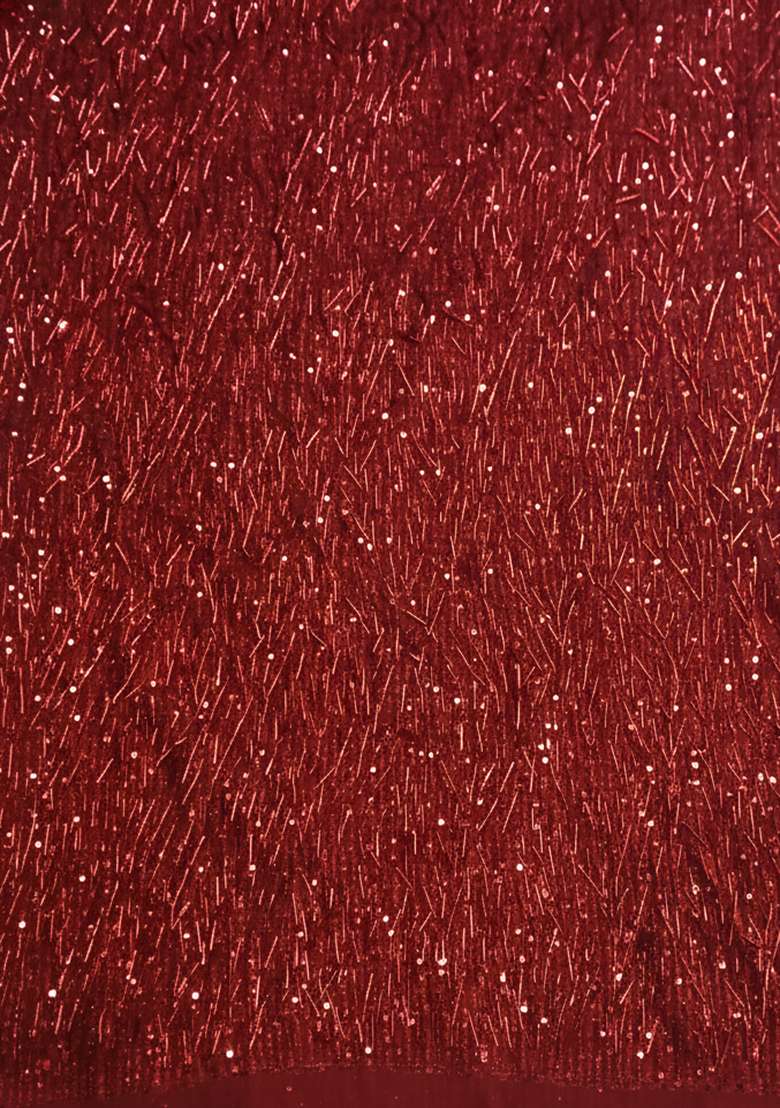 Maroon Net Lehenga Set with Sequin for Diwali | Wedding & Festive Wear - Indya