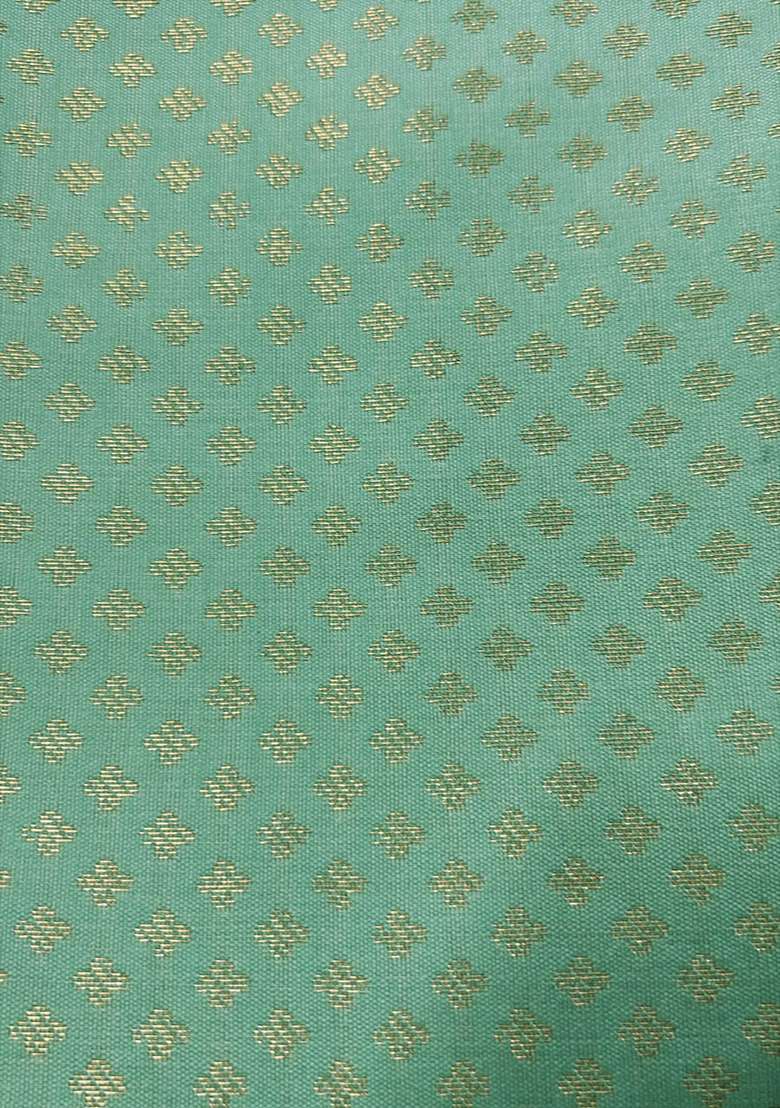 Turquoise Jacquard Brocade Lehenga Set for Diwali | Wedding & Festive Wear - Indya