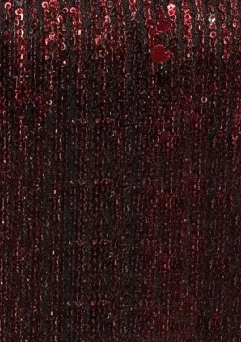 Deep Maroon Sequin Embellished Shimmer Lehenga Set for Diwali and Festive Wear - Indya