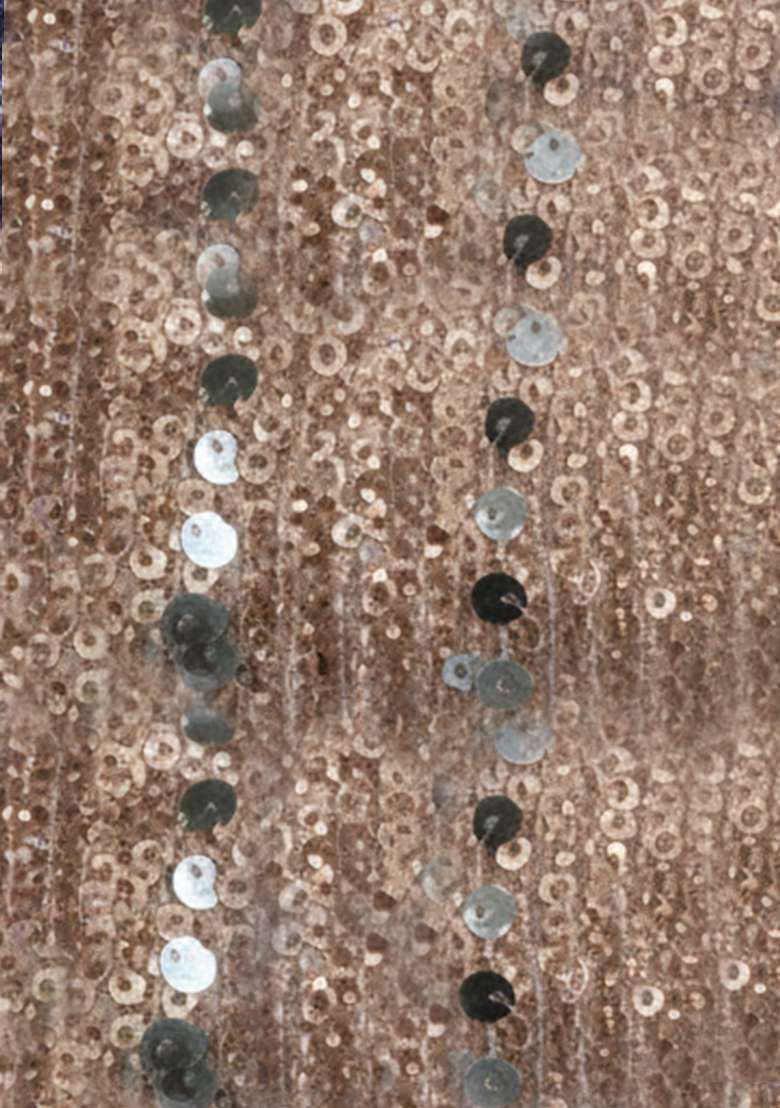 Peach Sequin Embellished Shimmer Lehenga Set for Diwali and Festive Wear - Indya