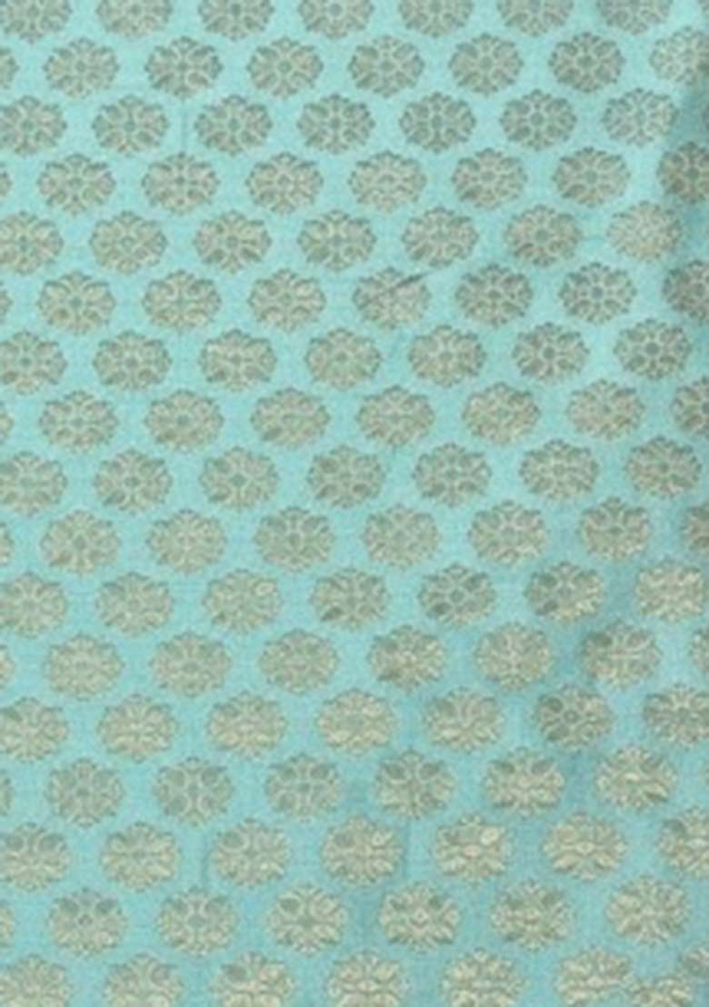 Blue Brocade Lehenga Set for Diwali | Wedding & Festive Wear - Indya