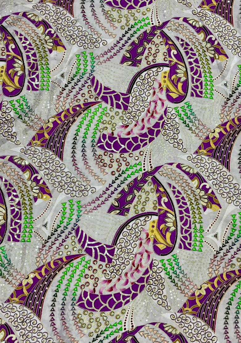Purple With Blouse Crepe Lehenga Set with Printed for Diwali | Wedding & Festive Wear - Indya