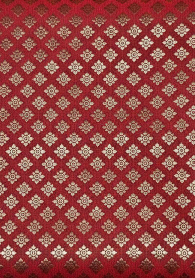 Maroon Brocade Lehenga Set for Diwali and Festive Wear - Indya
