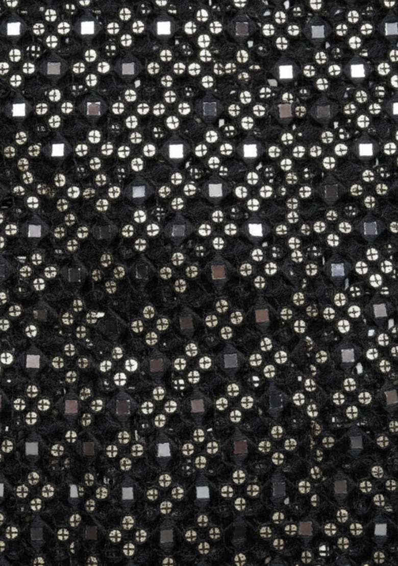 Black Net Lehenga Set With Sequin Blouse - Indya