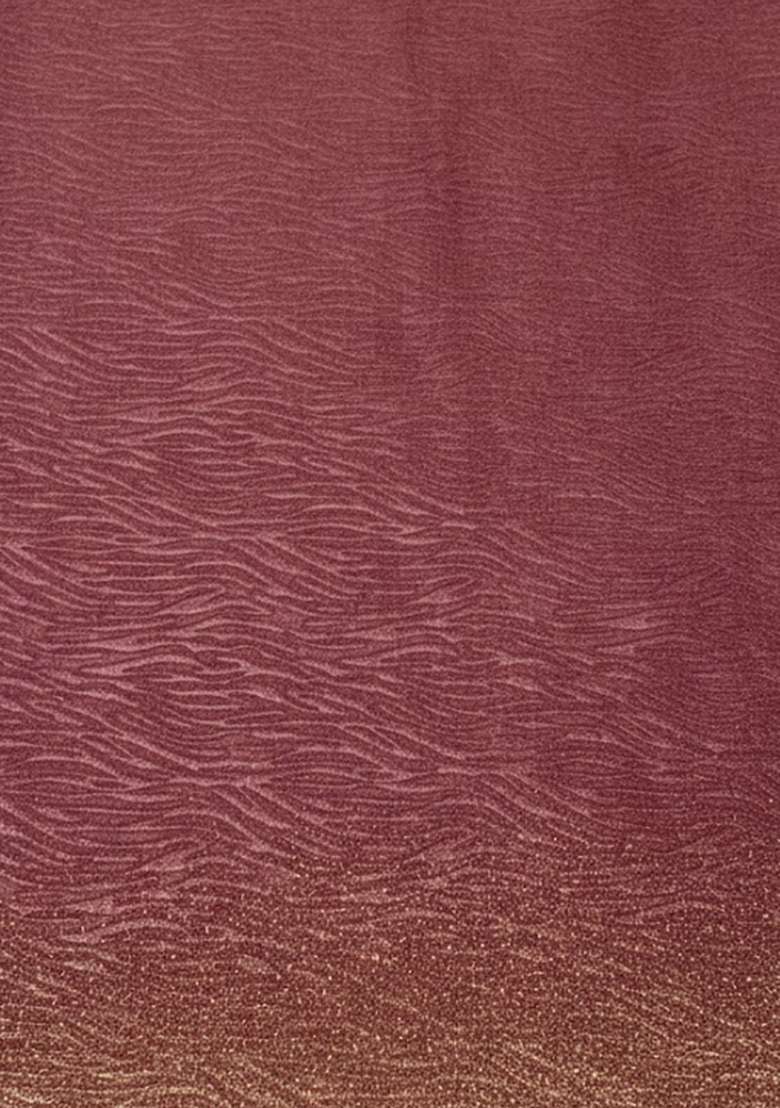 Maroon Tissue Soild Lehenga Set - Indya