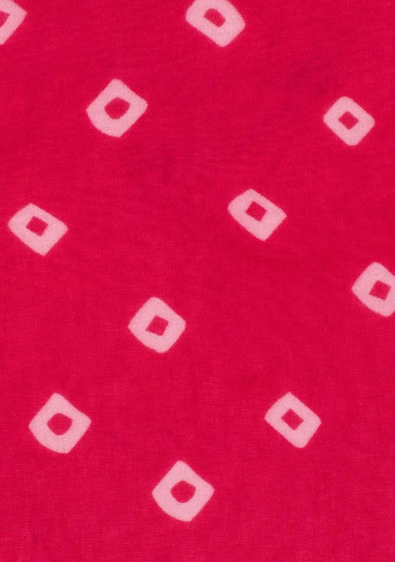 Pink Bandhani Print Georgette Lehenga Set - Indya