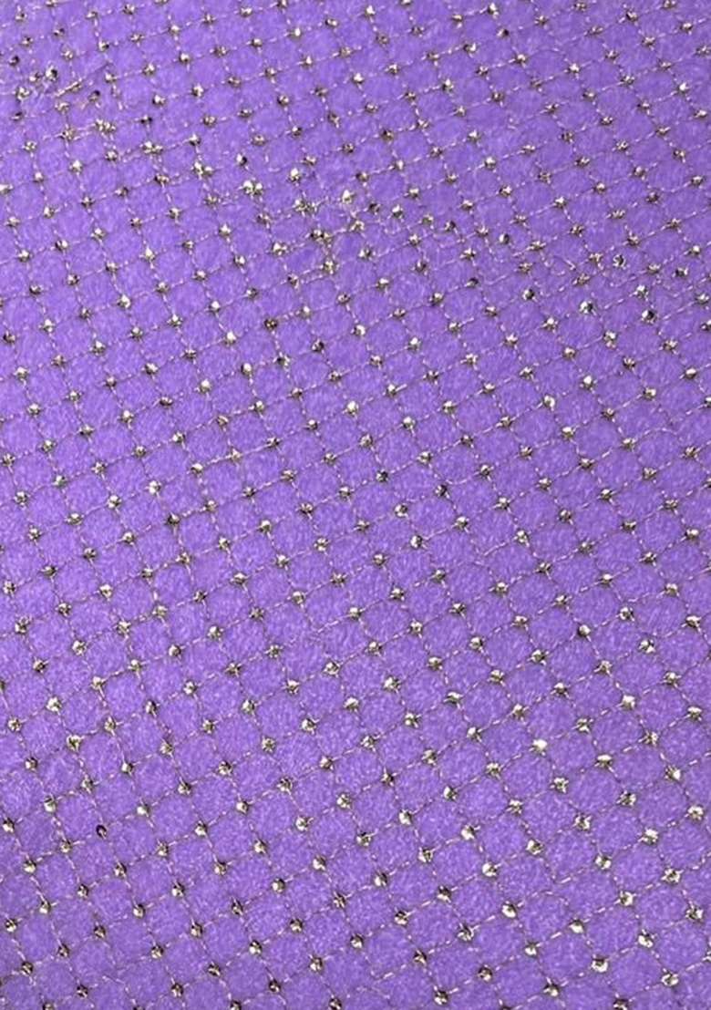 Lavender Embroidered Velvet Lehenga Set - Indya