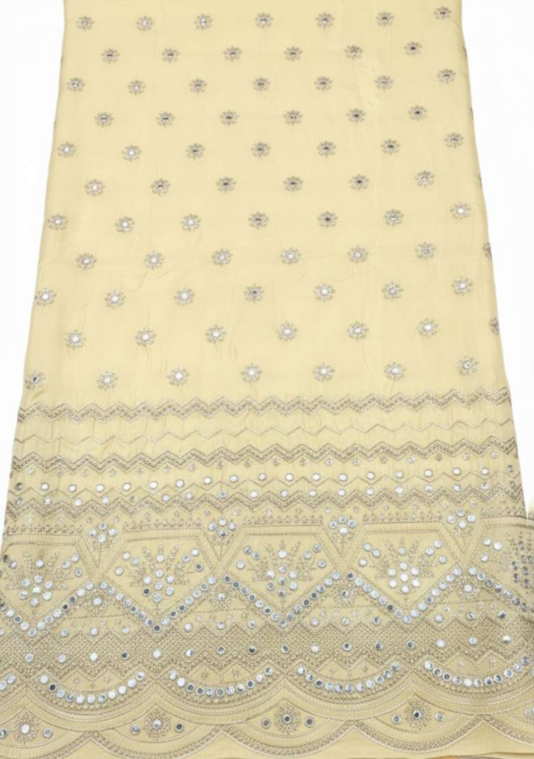 Yellow Zari Tissue Lehenga Set - Indya