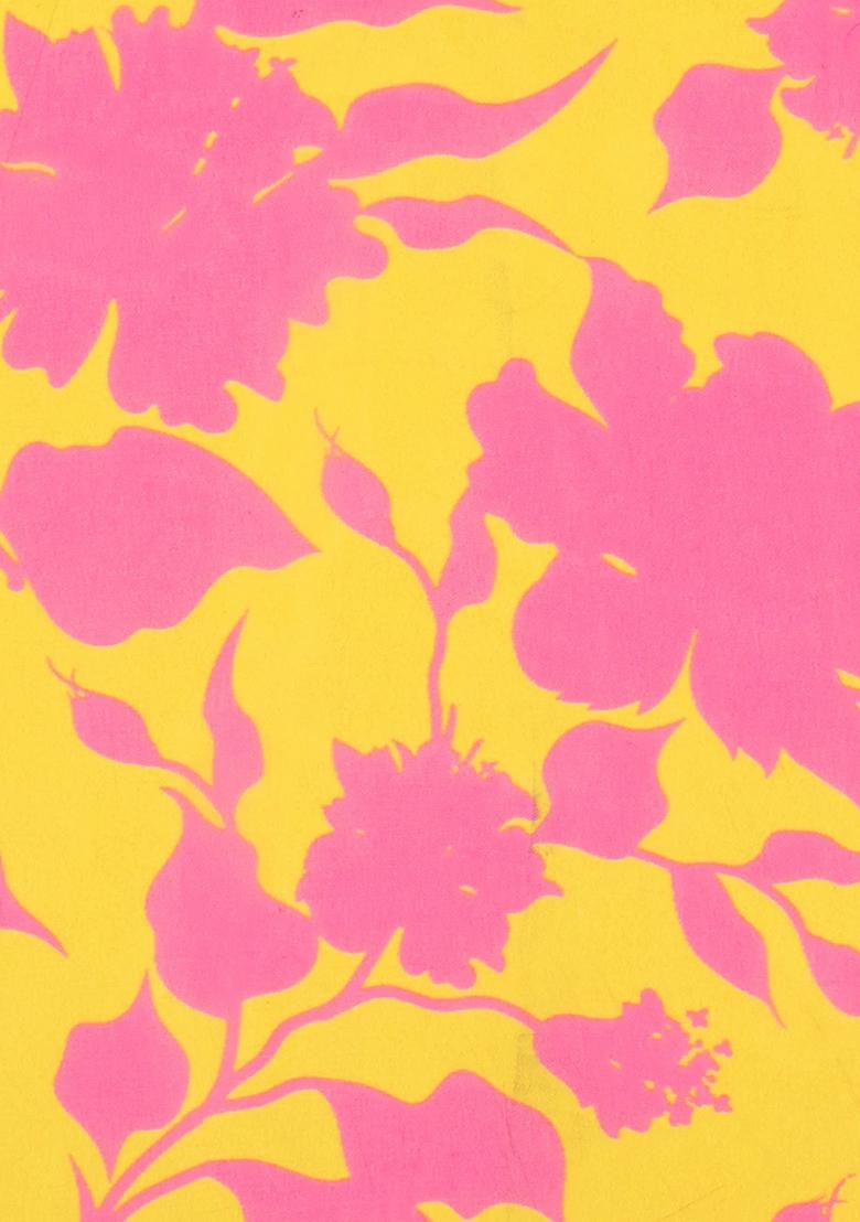 Yellow Floral Print Georgette Lehenga Set - Indya