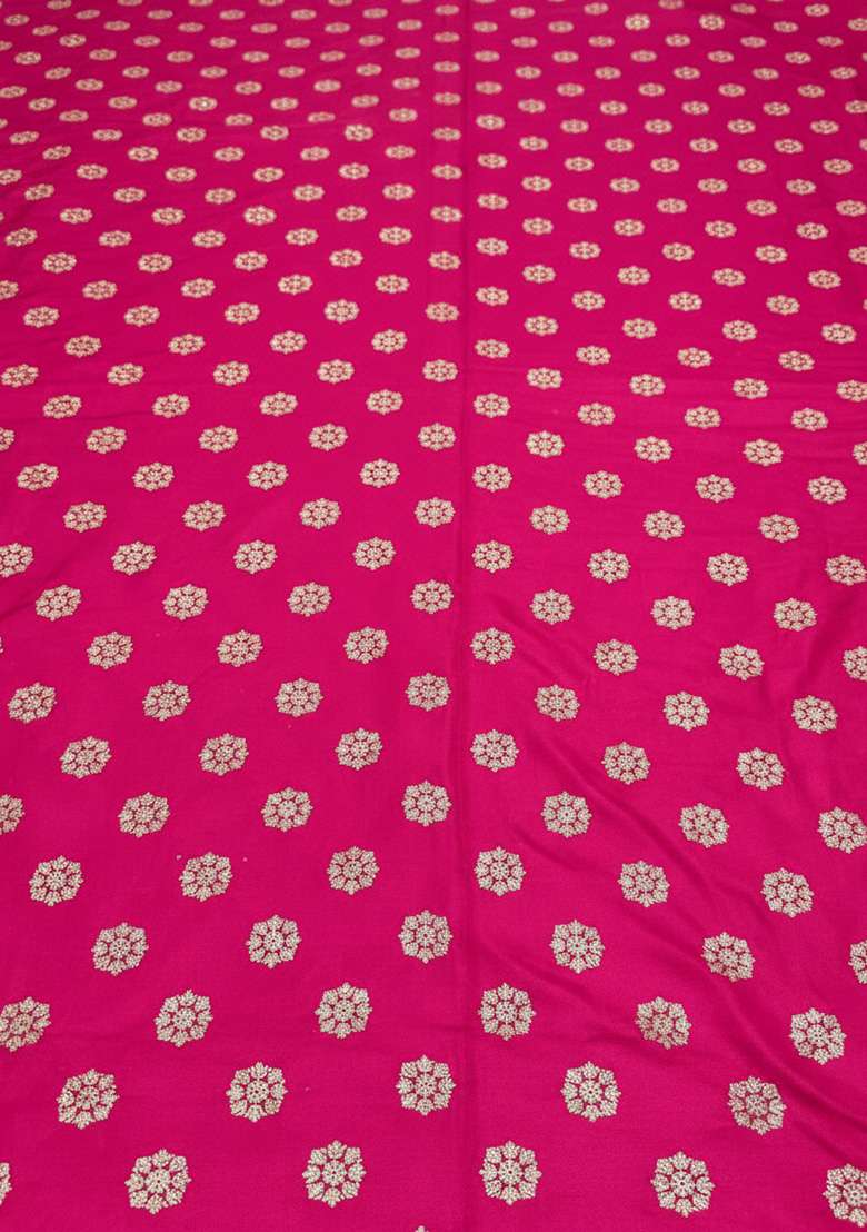 Rani Pink Silk Blend Lehenga Set - Indya