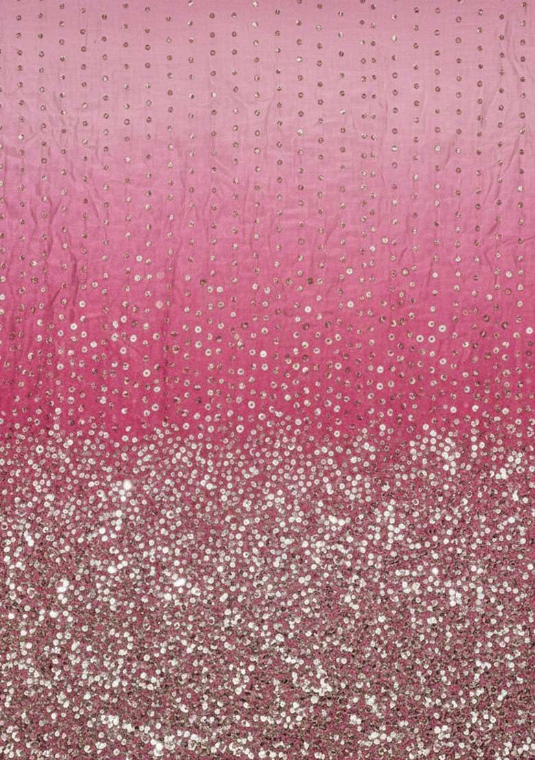 Pink Sequin Tissue Lehenga Set - Indya