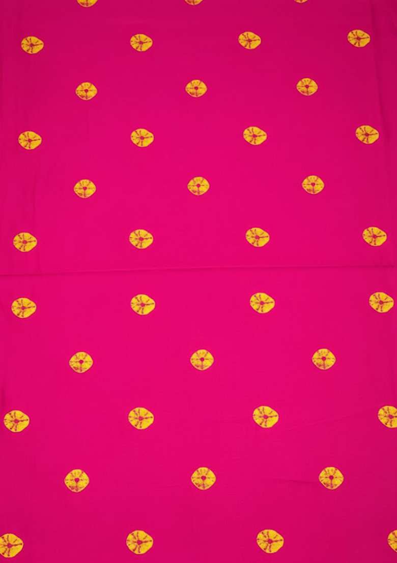 Pink Printed Satin Lehenga Set - Indya