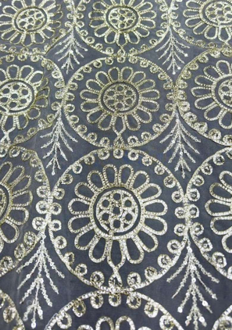 Grey Sequin Shimmer Lehenga Set - Indya