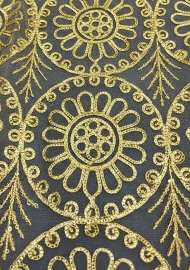 Yellow Sequin Shimmer Lehenga Set - Indya