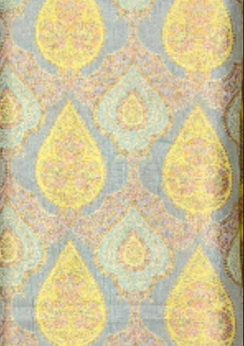 Powder Blue Printed Jacquard Lehenga - Indya