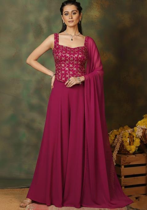 Rani Pink Silk Lehenga Set