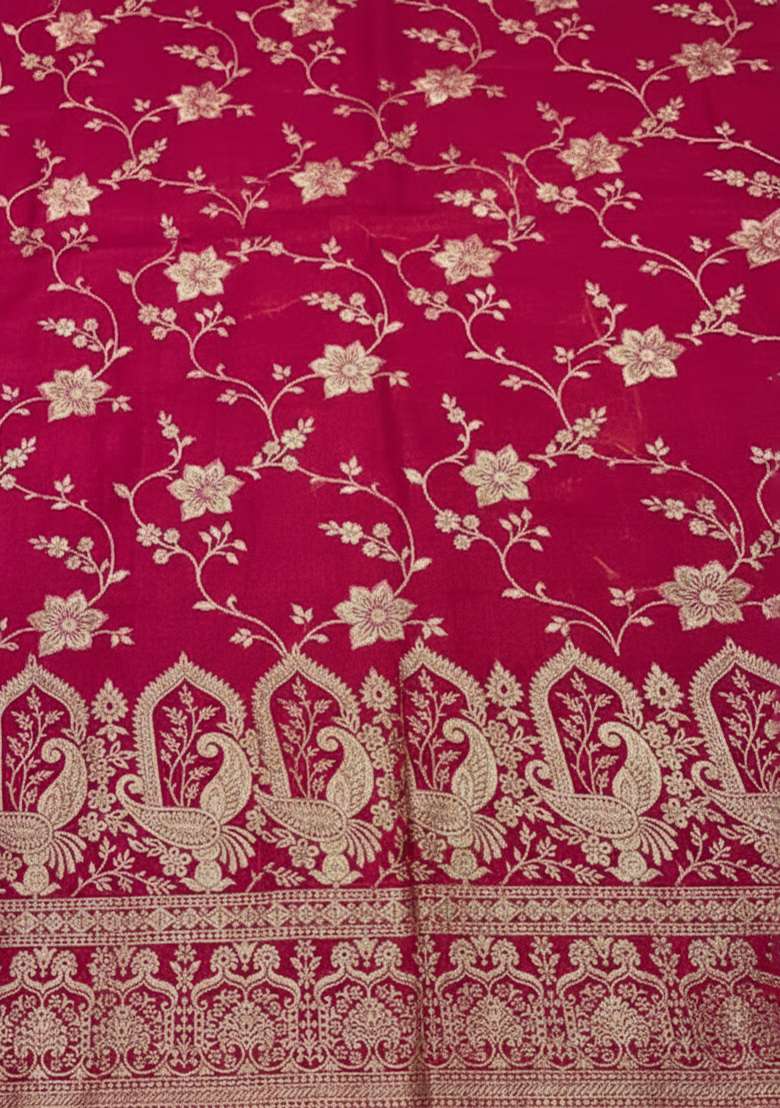 Rani Pink Tissue Lehenga Set - Indya