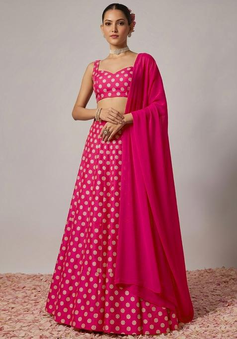 Rani Pink Silk Lehenga Set