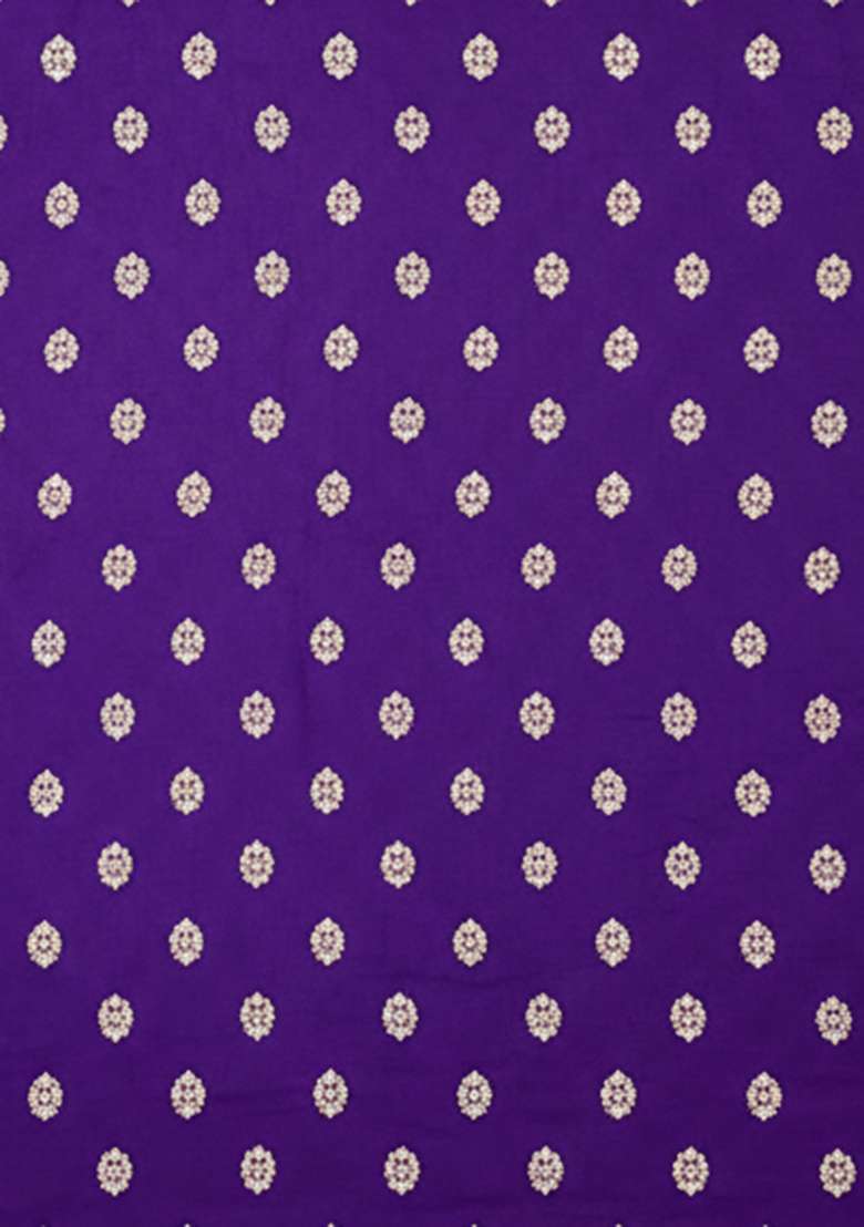Violet Silk Blend Lehenga Set - Indya
