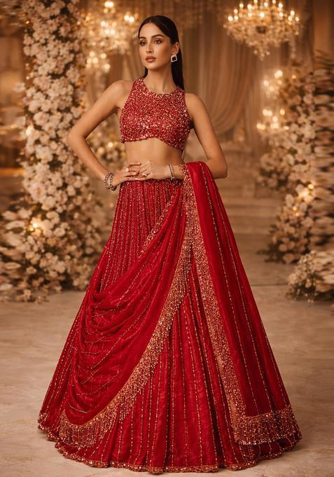 Royal Rd Embroidered Bridal Lehenga Set — view on Indya