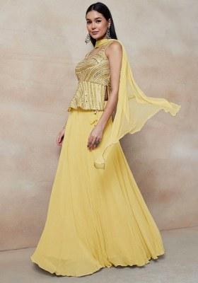 Yellow Embellished Designer Lehenga Set