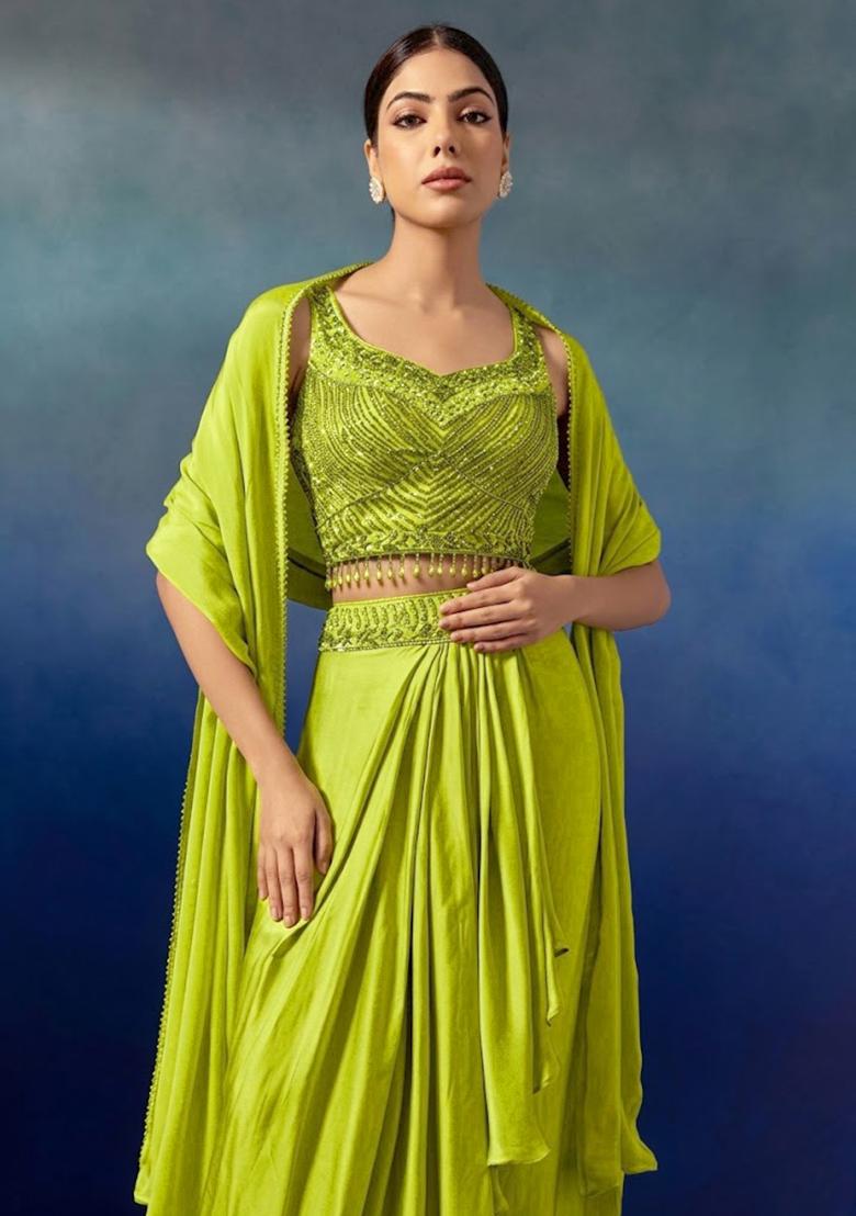Love Bird Embroidered Designer Lehenga Set - Indya