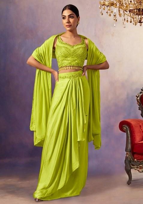 Love Bird Embroidered Designer Lehenga Set