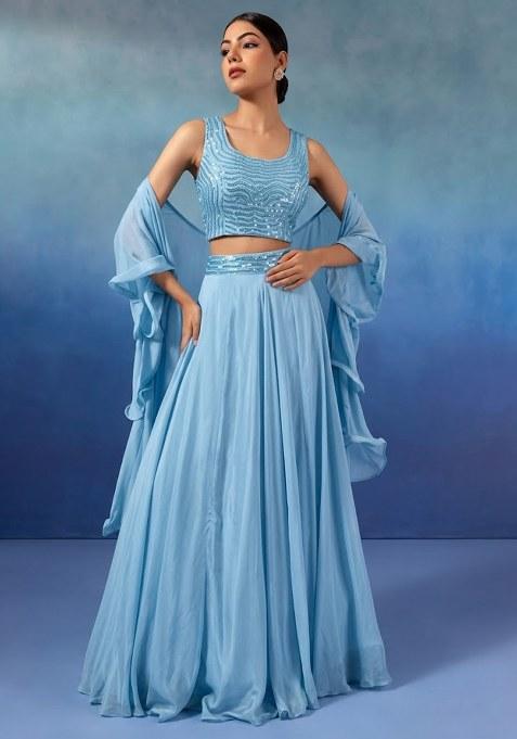 Polar Wind Embellished Designer Lehenga Set