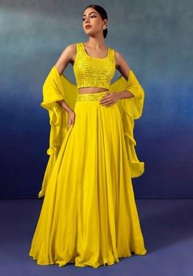 Yellow Embellished Designer Lehenga Set
