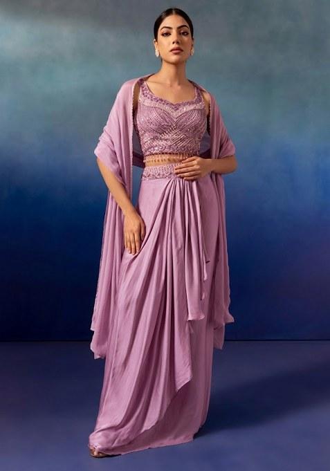 Orchid Embroidered Designer Lehenga Set