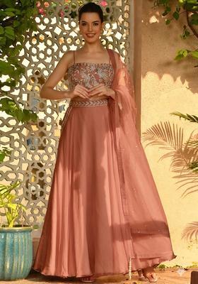 Dusty Rose Handwork Lehenga Set