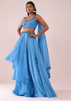 Sky Blue Handwork Lehenga Set