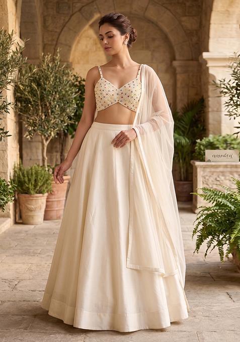 Ivory Handwork Lehenga Set