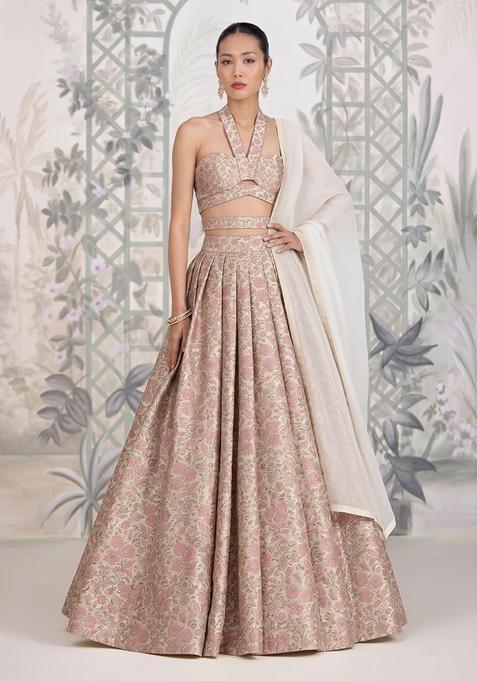 Soft Pink  Silk Lehenga Set