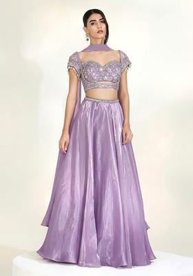 Lavender Purple Handwork Lehenga Set