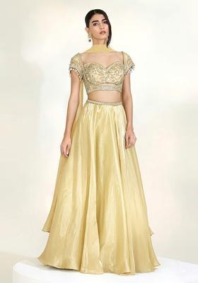 Yellow Handwork Lehenga Set