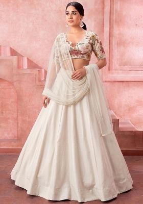 Off White Organza Lehenga Set