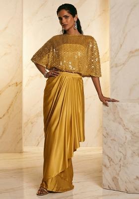 Gold Clothing for Women  Buy Gold Dresses for Girls Online in India  Indya