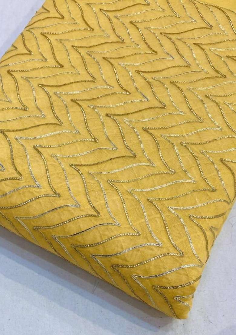 Yellow Silk Blend Lehenga Set with Embroidered for Diwali | Wedding & Festive Wear - Indya