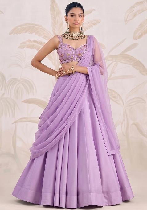 Lilac Zari Cosmos Lehenga Set